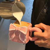 Cute 3D Ribbon Square Bow Ceramic Mug