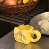 Cute 3D Ribbon Square Bow Ceramic Mug