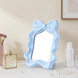 Luxury Bow Vanity Mirror Cute Desktop Makeup Mirror with Adjustable Stand & Wall Hook