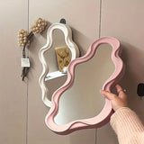 Abstract Wavy Decorative Wall Mirror Modern Irregular Vanity Mirror for Bedroom & Living Room