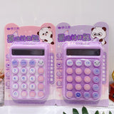 Cute Panda Solar Calculator Pastel Button Cute Desk Calculator for School & Office