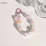 Crystal Butterfly Beaded Phone Wrist Strap