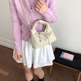 Soft Bow Knot Mini Handbag with Crossbody Strap