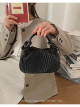 Woven Texture Mini Handbag with Crossbody Strap