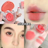 Heart Shaped Cream Blush with Mini Brush 2 in 1 Lip & Cheek Tint