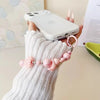 Pastel Beaded Phone Charm Strap Cute Heart & Star Wrist Lanyard