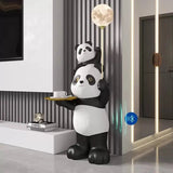 Giant Panda Floor Lamp with Moon Light, Tray & Bluetooth Speaker