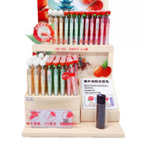 Kawaii Strawberry Bounce Gel Pen 0.5mm Black Ink Cute Spring-Top Pen