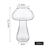 Mushroom-Shaped Cocktail Glass with Straw Creative Drinkware Glass