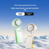 Portable Rechargeable Ice Cooling Clip Fan with LED Battery Display 360° Adjustable