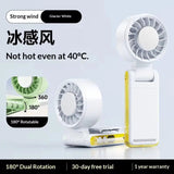 Portable Rechargeable Ice Cooling Clip Fan with LED Battery Display 360° Adjustable SparkelsSparkels