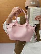 Knot Handle Shoulder Bag Minimal Everyday Crossbody Handbag