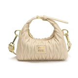 Mini Matelasse Ruched Crossbody Shoulder Bag for Kids & Girls Cute Designer Style Handbag