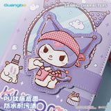 Sanrio B6 PU Leather Notebook Cute Character Journal with Lock Strap & Color Pages