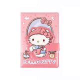 Sanrio B6 PU Leather Notebook Cute Character Journal with Lock Strap & Color Pages