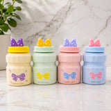 Cute Bow Ceramic Storage Jar with 3D Bow Lid