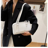 Minimalist Rectangular Shoulder Bag for Women Elegant PU Leather Crossbody Handbag SparkelsSparkels
