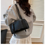 Minimalist Rectangular Shoulder Bag for Women Elegant PU Leather Crossbody Handbag SparkelsSparkels