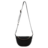 Women’s Pleated Crescent Crossbody Shoulder Bag Lightweight Fashion Sling Bag with Adjustable Strap SparkelsSparkels
