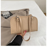Minimalist Rectangular Shoulder Bag for Women Elegant PU Leather Crossbody Handbag SparkelsSparkels