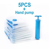 5-Piece Vacuum Storage Bags Set with Hand Pump