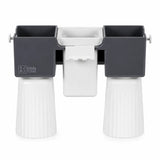 Wall-Mounted Bathroom Organizer with Toothbrush Holders & Storage Cups