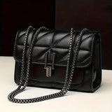 Luxury Quilted Chain Crossbody Bag for Women Elegant Small Shoulder Handbag SparkelsSparkels