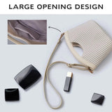 Minimalist Pleated Handle Crossbody Bag Lightweight Fashion Shoulder Purse for Women SparkelsSparkels