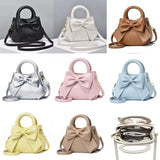 Cute Bowknot Mini Handbag for Women Luxury PU Leather Crossbody Shoulder Bag & Top Handle Purse SparkelsSparkels