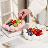 Creative Handmade Punch Shape Cloud Ceramic Plate