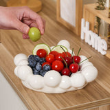 Creative Handmade Punch Shape Cloud Ceramic Plate