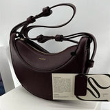 Luxury Crescent Shoulder Bag for Women Premium PU Leather Half-Moon Crossbody Handbag Polished Minimal Elegant Designer Bag SparkelsSparkels