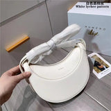 Luxury Crescent Shoulder Bag for Women Premium PU Leather Half-Moon Crossbody Handbag Polished Minimal Elegant Designer Bag SparkelsSparkels