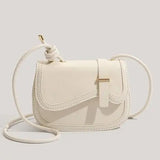 Minimalist Saddle Crossbody Bag for Women Elegant Small PU Leather Shoulder Purse SparkelsSparkels