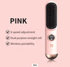 Portable Rechargeable Hair Straightening Brush with Digital Display