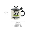 Cute Panda Ceramic Mug with 3D Lid & Spoon
