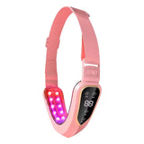 LED Photon Therapy Face Lifting Belt V-Shape Jawline Tightening, 12 Gear Vibration Massage & Hot Compress SparkelsSparkels