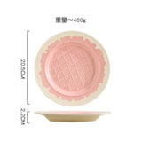 Ice Cream Cone Ceramic Bowl & Cup Set Pastel Pink Dessert Bowl, Snack Cup, Breakfast Bowl, Ice Cream Plate Cute Kitchen Tableware Collection SparkelsSparkels