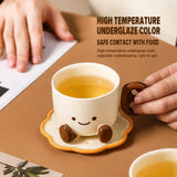Cute Dessert Tea Set with Teapot, 4 Cups & Saucers Gift Box Set