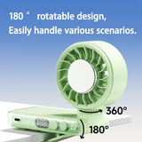 Portable Waist & Neck Fan 3000mAh Rechargeable 360° Rotatable Fan