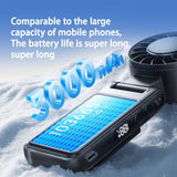 Portable Waist & Neck Fan 3000mAh Rechargeable 360° Rotatable Fan