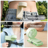 Portable Waist & Neck Fan 3000mAh Rechargeable 360° Rotatable Fan
