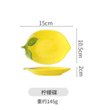 Lemon Shaped Ceramic Serving Plate & Bowl Collection