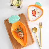 Carrot Shaped Ceramic Serving Plate & Bowl Collection