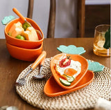 Carrot Shaped Ceramic Serving Plate & Bowl Collection