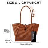Women’s Pleated Shoulder Tote Bag Lightweight Large Capacity Fashion Handbag for Everyday Work & Travel SparkelsSparkels