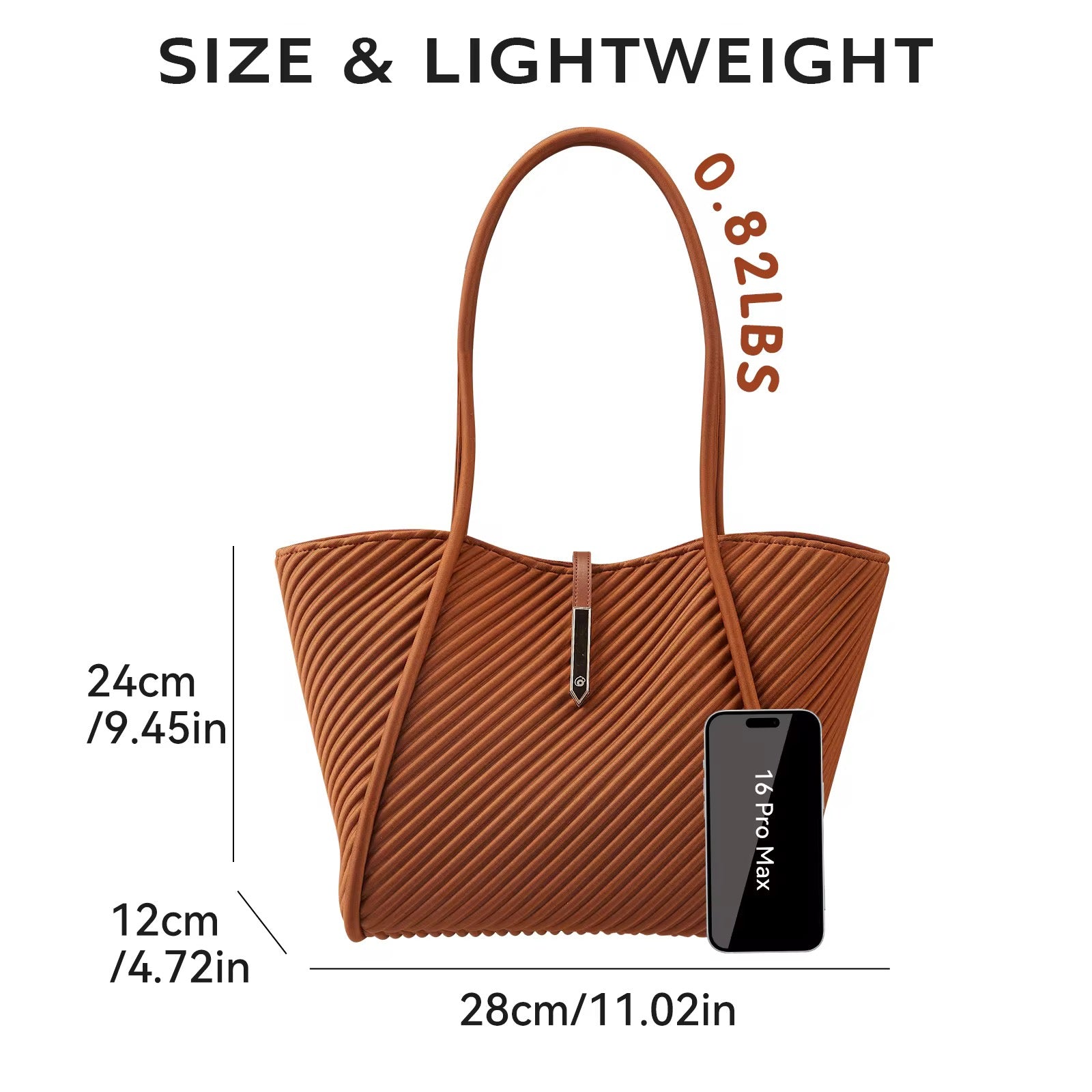 Women’s Pleated Shoulder Tote Bag Lightweight Large Capacity Fashion Handbag for Everyday Work & Travel SparkelsSparkels
