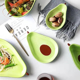 Avocado Shaped Ceramic Serving Bowl