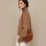 Women’s Pleated Crescent Crossbody Shoulder Bag Lightweight Fashion Sling Bag with Adjustable Strap SparkelsSparkels