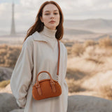 Women’s Pleated Mini Bowling Bag Lightweight Crossbody & Handbag Elegant Small Shoulder Purse SparkelsSparkels